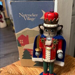 Red and Blue Mouse King Nutcracker